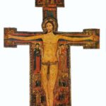 Croce in legno dipinto