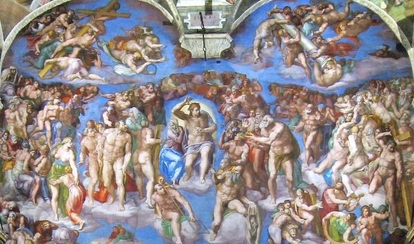 Affresco- Il Giudizio Universale-Michelangelo