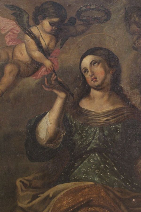 Dipinto spagnolo di Santa Caterina, 1718