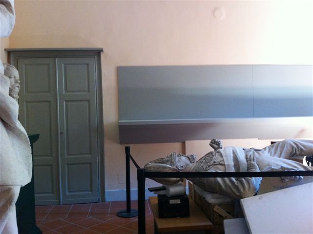 Gipsoteca Monteverdi: sala n. 7 particolare della mensola a sbalzo